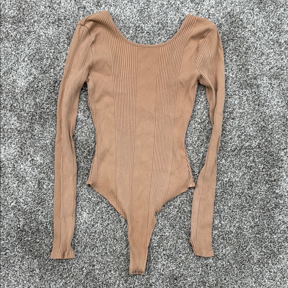 Aerie Long Sleeve Ribbed Bodysuit ~ Women's Size Small